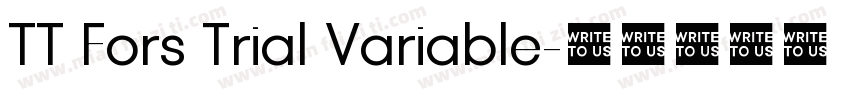 TT Fors Trial Variable字体转换